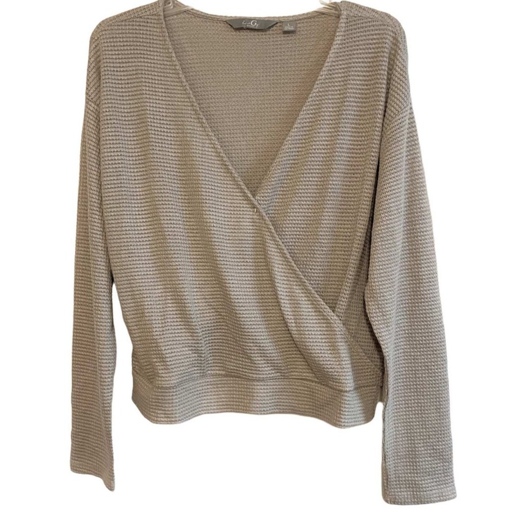 G Giuliana LounGy Surplice Topper (555) LARGE - Picture 2 of 3